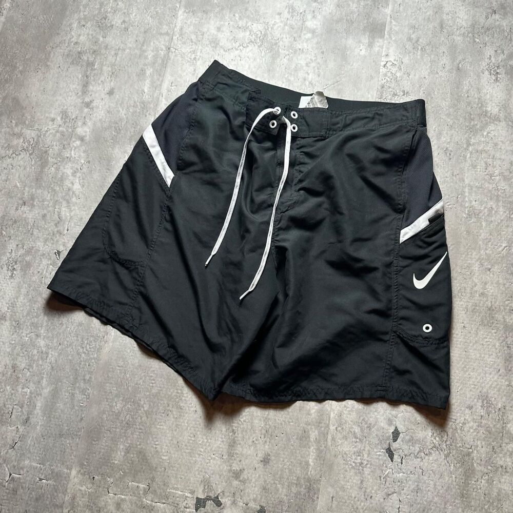 Nike Men's Black Swim-briefs-shorts